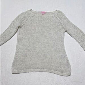 Lilly Pulitzer Off White Scoop Neck Knit Sweater